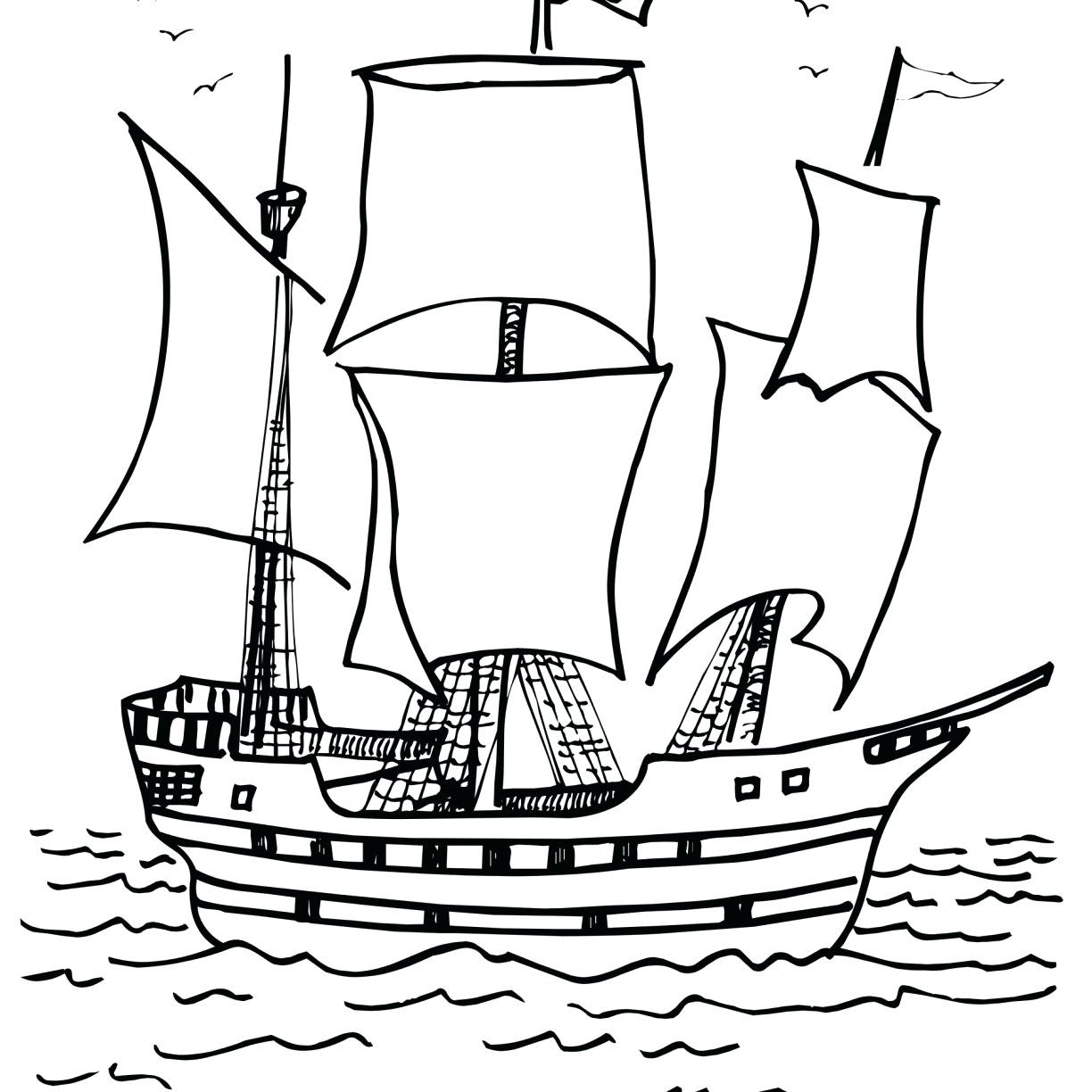 1224x1224 Pirate Ship Coloring