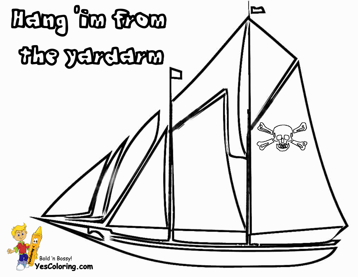 1199x927 High Seas Pirate Ship Coloring Pages Pirate Ship Free Pirates
