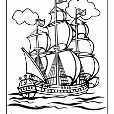 230x230 Interesting Inspiration Pirate Ship Coloring Pages