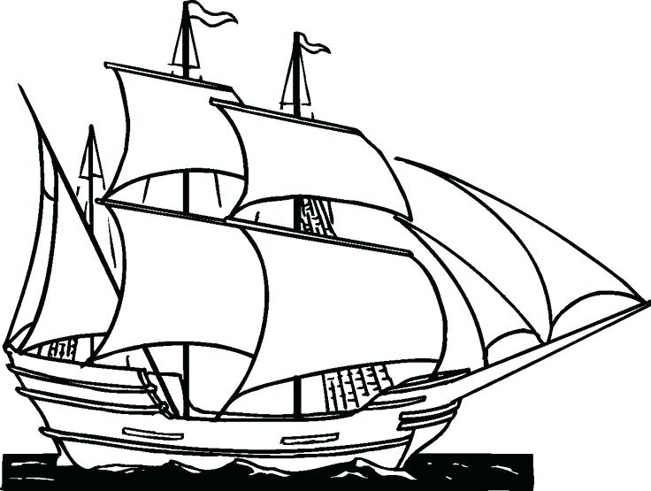 736x555 Cartoon Picture Of A Boat Coloring Pages For Kids Fall Pdf
