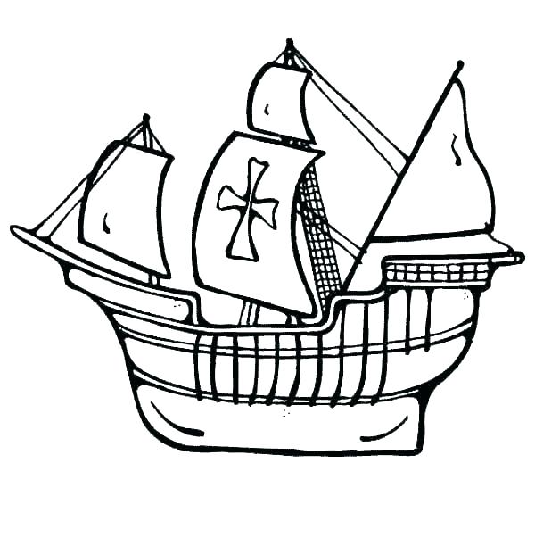 600x612 Pirate Ship Coloring
