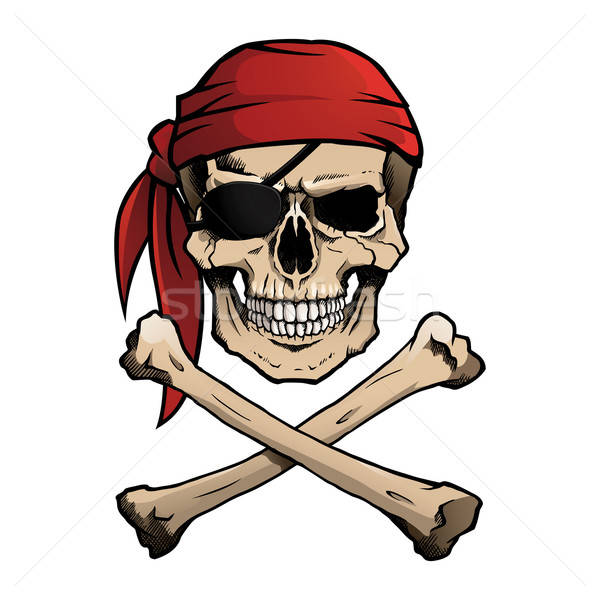 600x600 Jolly Roger Pirate Skull And Crossbones Vector Illustration