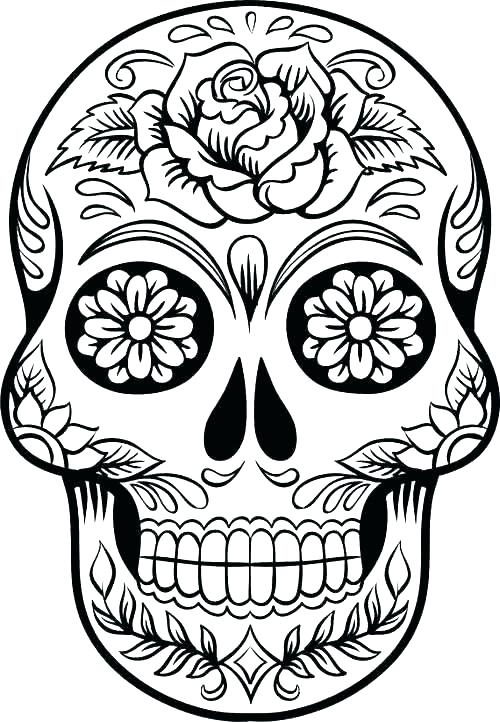 500x722 Skeleton Colouring Pages To Print Hard Coloring