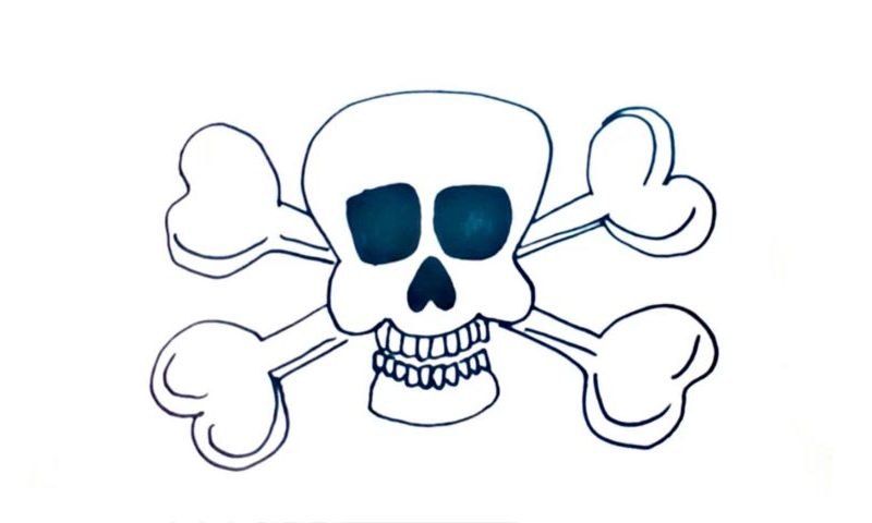 800x480 How To Draw A Pirate Skull