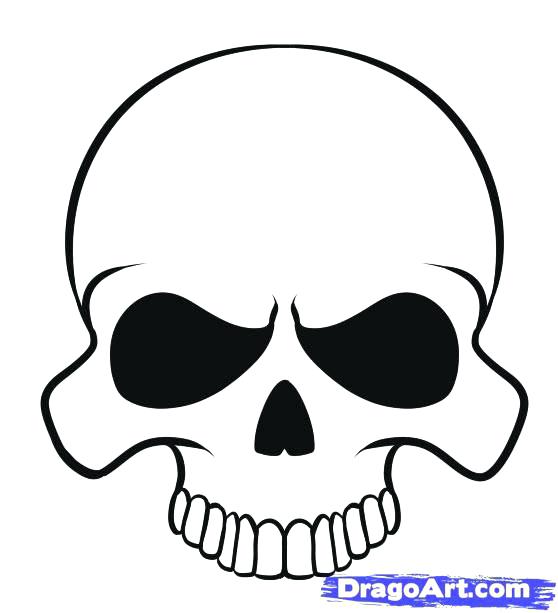 558x613 How To Draw A Skull Easy To Draw Skulls How To Draw A Easy Skull