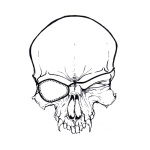300x300 Pirate Skull Drawing