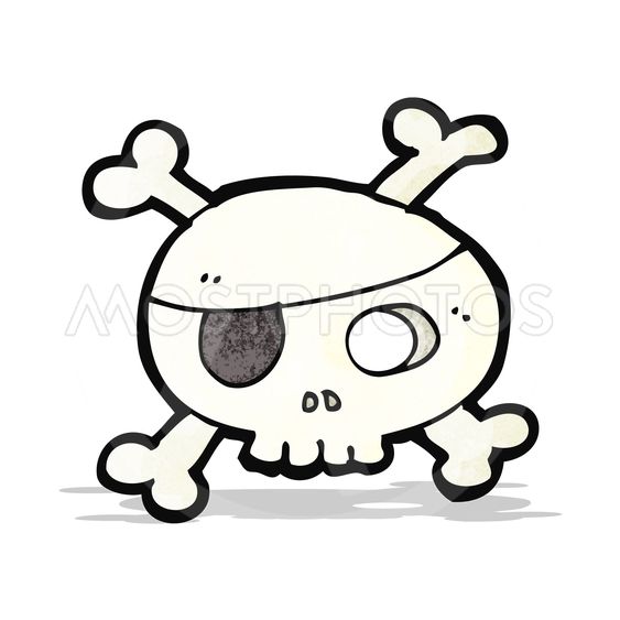 563x563 Cartoon Pirate Skull Symbol
