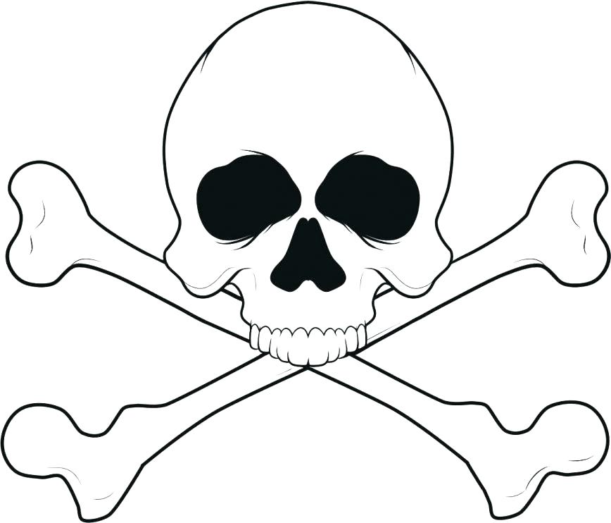 868x742 Pirate Skull And Crossbones Template