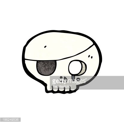 414x414 Cartoon Pirate Skull Symbol Premium Clipart