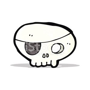 300x300 Cartoon Pirate Skull Premium Clipart