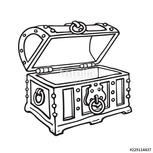 Pirate Treasure Chest Drawing | Free download on ClipArtMag