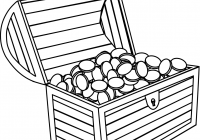 200x140 Pirate Treasure Chest Coloring