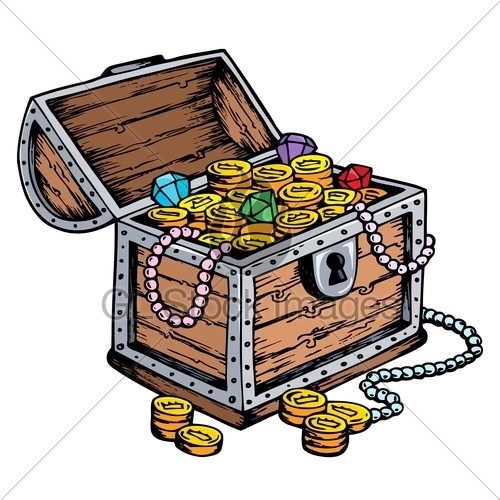 500x500 Treasure Chest Drawing Gl Stock Images