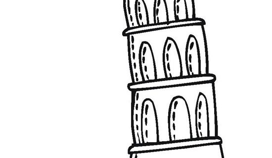 550x320 Italian Coloring Pages Free Awesome Tower Pisa Drawing