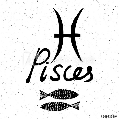500x500 pisces zodiac hand drawing sign for horoscope usable for mystic