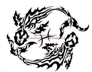 300x235 Pisces Tribal Tattoos