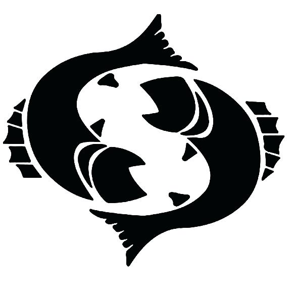 580x580 pisces design zodiac stencil pisces drawing design