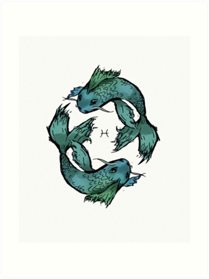 413x549 Pisces Fish Art Prints