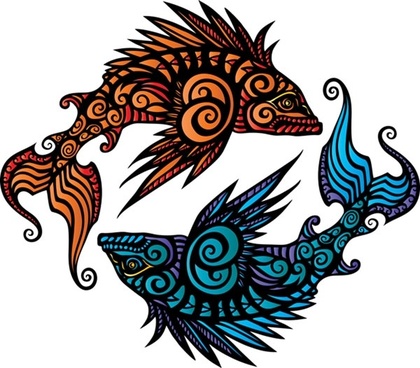 420x368 Pisces Fish Free Vector Download