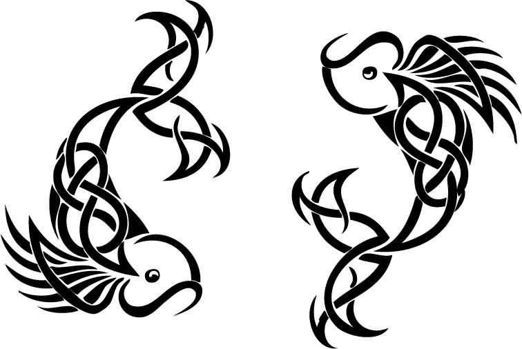756x506 Tribal Pisces Fish Tattoos Design