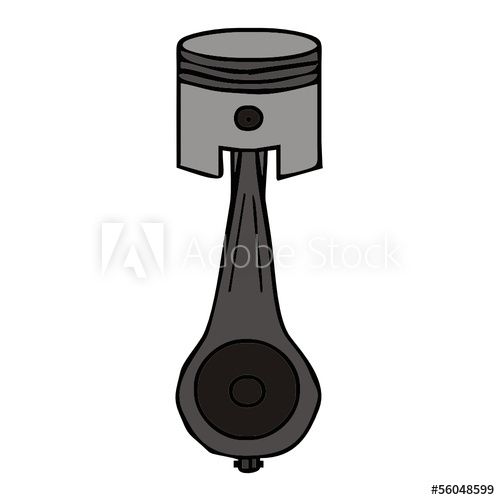 500x500 Vector Drawing Of A Piston