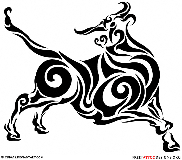 700x615 Ox Drawing Tattoo Design For Free Download