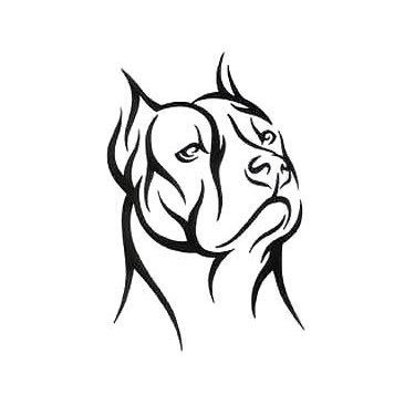 375x375 Tribal Pitbull Tattoo Design Metal Art Tattoo Designs, Tattoo