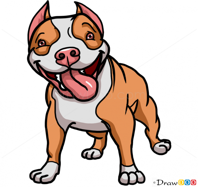 665x630 How To Draw Cute Pit Bull, Dogs And Puppies Diy Painting Ideas