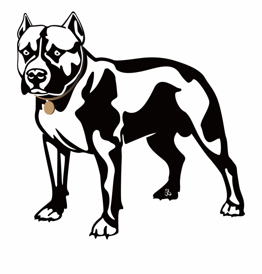 920x963 Pitbull Clipart Black White Free Png Images Clipart Download