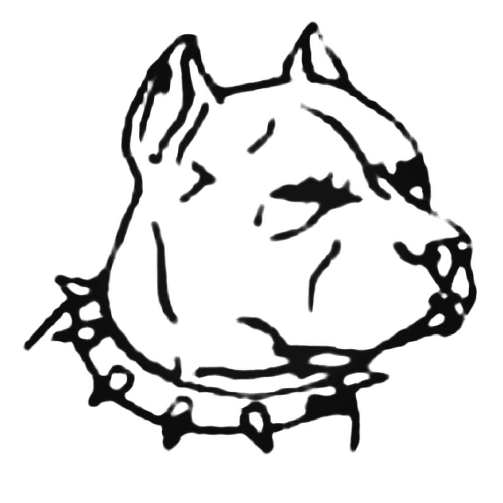 1000x1000 Pitbull Dog Head Decal Sticker