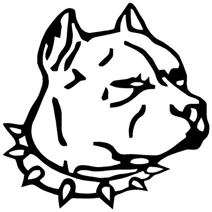 425x425 Sassy Stickers Pirate City Pitbull Dog Head Decal