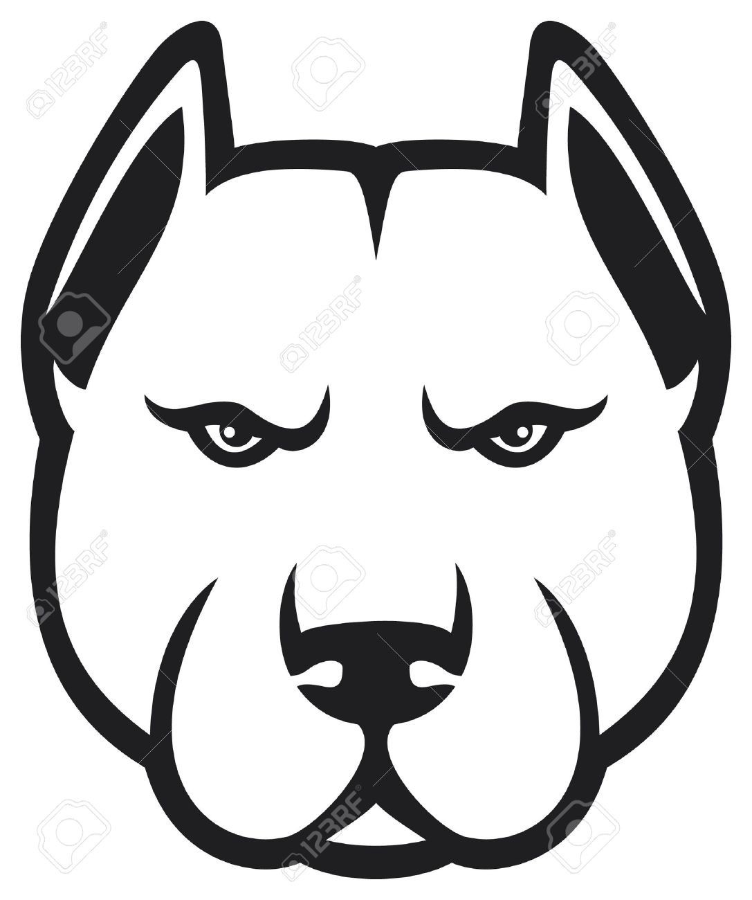 1087x1300 Pitbull Head Sketches Pit Bull Stock Vector Illustration