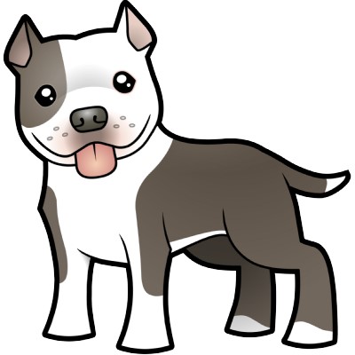 400x400 Pit Bull Dog Clipart