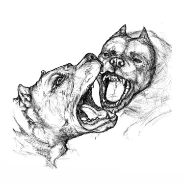 375x375 Pitbull Attack Drawing