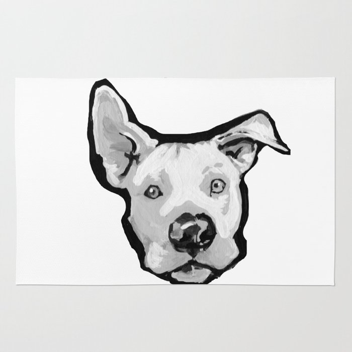 700x700 Rescue Me Pit Bull Pitbull Dog Pop Art Black And White Painting