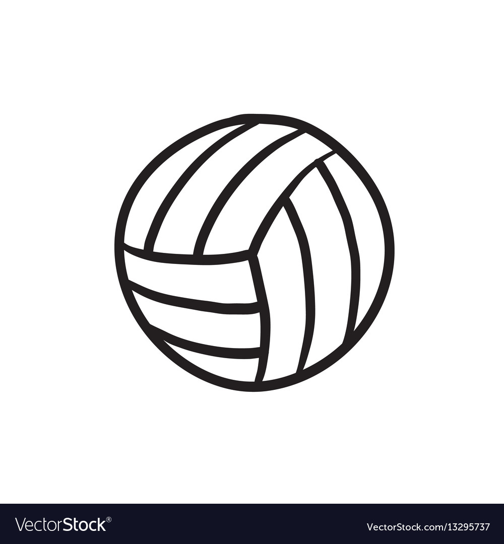 1000x1080 Volleyball Drawing Sketch And Volleyball Ball Sketch Icon Royalty