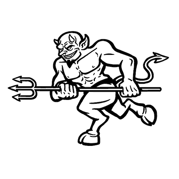 600x600 devil charging with pitchfork