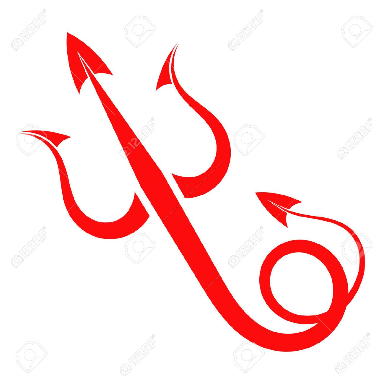 1300x1300 devil pitchfork clipart red trident devil with tail tattoo