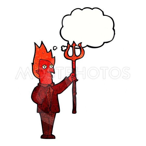 563x563 Cartoon Devil With Pitchfor