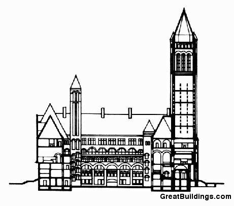 461x405 Great Buildings Drawing