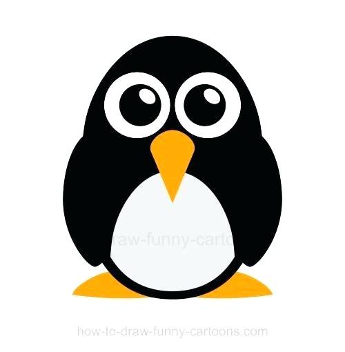 500x510 drawings of penguins cartoon drawings penguins