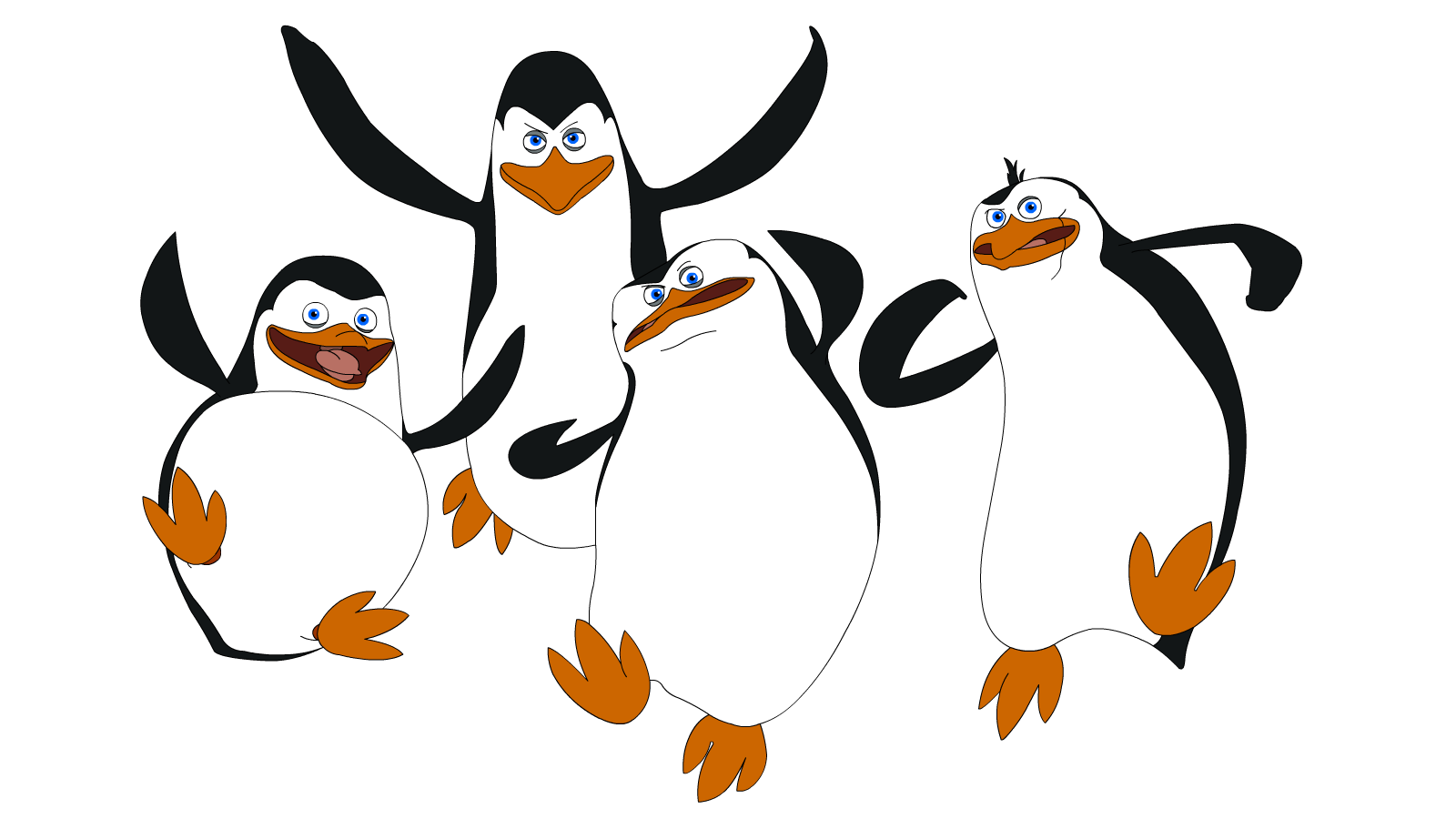1600x900 Drawing Penguins Logo Transparent Png Clipart Free Download