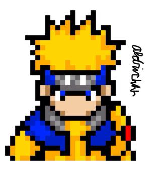 320x342 I Draw Naruto Pixel Drawing P
