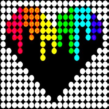 355x355 Pixel Cartoon Color And Paint Numbers Drawing For Kids