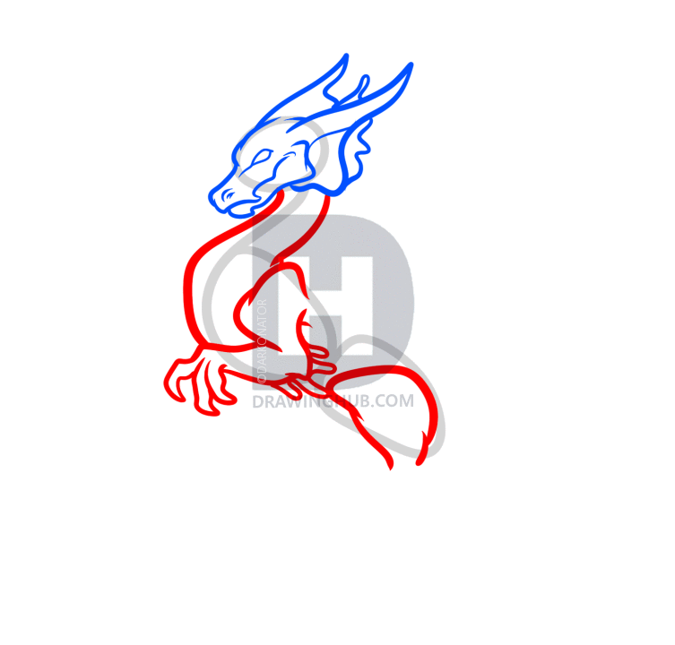 753x720 How To Draw A Pixie Dragon, Fairy Dragon, Step