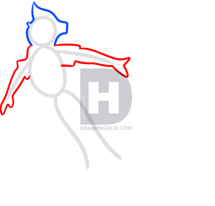 751x720 How To Draw Peter Pan Silhouette, Step