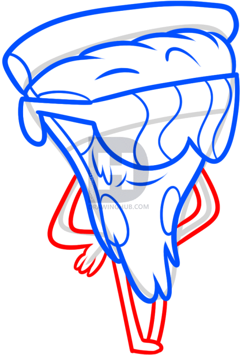 490x720 How To Draw Pizza Steve From Uncle Grandpa, Step