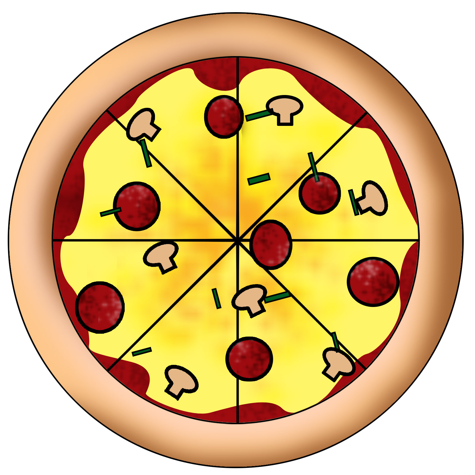 1600x1600 How To Draw A Pizza Steps