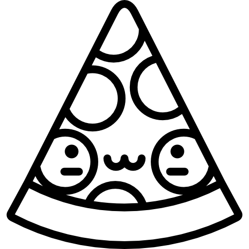 Pizza Drawing Black And White