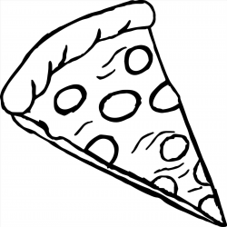 250x250 Free Cheese Pizza Slice Black And White Clipart